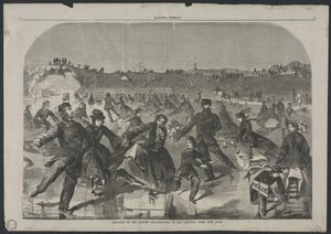 Skøjteløb på Ladies Skating Pond i Central Park, New York, 1860. af Winslow Homer