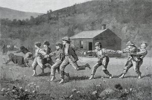 Snap-the-Whip, fra Harpers Weekly, 20. september 1873, (trægravering på avispapir) af Winslow Homer