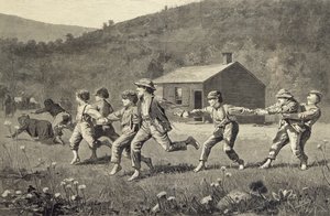 Snap the Whip (træsnit) af Winslow Homer