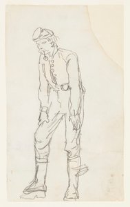 Soldat med rør i munden af Winslow Homer