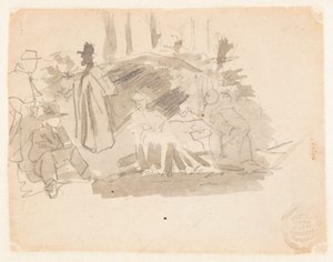 Soldater Camping af Winslow Homer