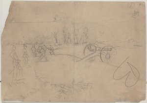 Soldater og kanoner [verso] af Winslow Homer