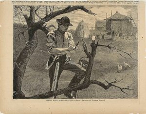 Forårsarbejde på gården - fletning af Winslow Homer