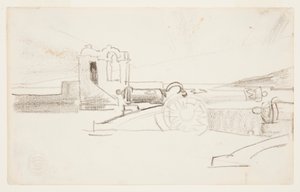 Undersøgelse til "Searchlight, Harbour Entrance, Santiago de Cuba" af Winslow Homer