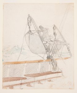 Studie til "The Signal of Distress" af Winslow Homer