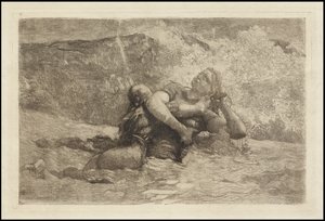 Studie for Undertow, ca. 1886 af Winslow Homer