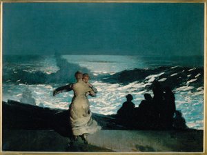 Sommeraften (maleri på lærred) af Winslow Homer