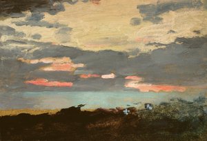 Solnedgang, Saco Bay af Winslow Homer