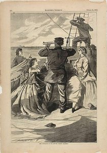 Det britiske piratskib "Alabama" nærmer sig af Winslow Homer