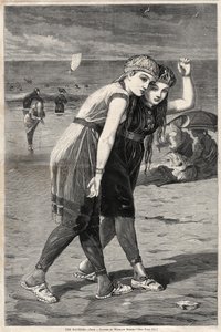 De badende, 1873. af Winslow Homer