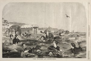 The Baths at Newport, 1858. af Winslow Homer