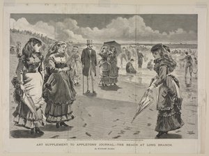 Stranden ved Long Branch af Winslow Homer