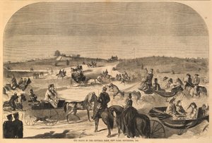 The Drive in the Central Park, New York, september 1860, fra Harper
