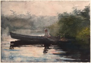 Slutningen på dagen, Adirondacks af Winslow Homer