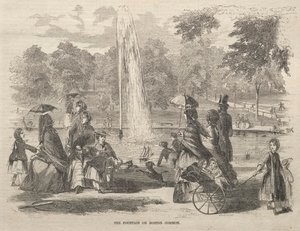 Springvandet ved Boston Common, 1857. af Winslow Homer