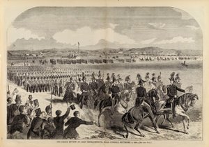 The Grand Review i Camp Massachusetts, nær Concord, 9. september 1859, fra Harper