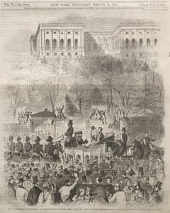 Indsættelsesoptoget i Washington passerer indgangen til Capitol-området af Winslow Homer
