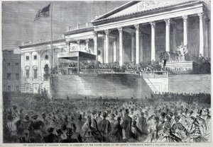 Indsættelsen af Abraham Lincoln som præsident, fra Harper