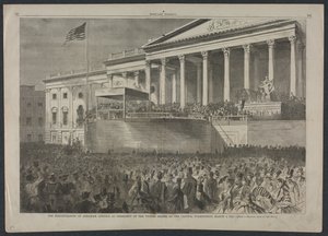 Indsættelsen af Abraham Lincoln som præsident for USA, 4. marts 1861, 1861. af Winslow Homer