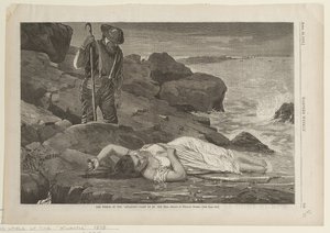 Vraget af Atlantic kastet op af havet af Winslow Homer