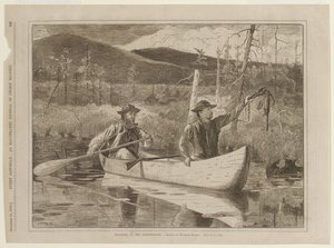 Fangst med fælder i Adirondack-bjergene af Winslow Homer