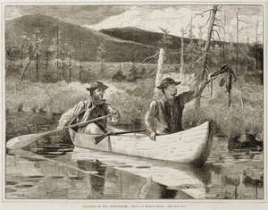 "Fangst i Adirondacks" af Winslow Homer