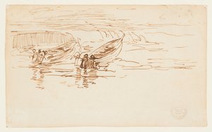 To Dories bliver lanceret, England af Winslow Homer