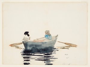 To piger i en robåd af Winslow Homer