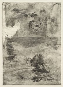 To hoveder, studie efter "Undertow", c.1886, trykt c.1967 af Winslow Homer