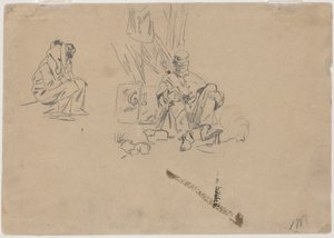 To soldater hviler [verso] af Winslow Homer