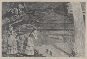 Under the Falls, Catskill Mountains fra et maleri af Winslow Homer, 1872. af Winslow Homer
