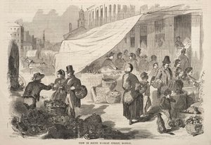 Udsigt i South Market Street, Boston, 1857. af Winslow Homer