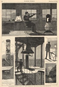 Watch-Tower, Corner of Spring og Varick Streets, New York, fra Harper af Winslow Homer
