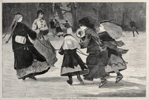 Vinter - en skøjtescene, 1868. af Winslow Homer