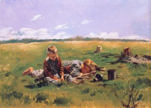 Drenge på en eng af Wladimir Jegorowitsch Makowski