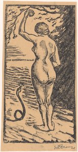 Eva a de slang af Wolbartus Brouwer (signed by artist)