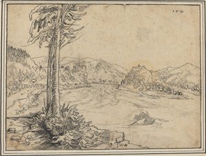 Donau-floden nær Grein af Wolf Huber