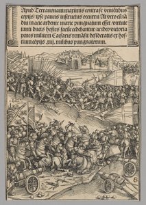 Slaget ved Guinegate, planche 4 fra Historiske scener fra kejser Maximilian I