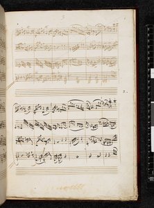 Adagio og fuga i c-mol, K. 546, Add. 28996, f.4r af Wolfgang Amadeus Mozart
