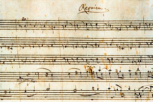 Autografpartitur af Requiem, K. 626 af den østrigske komponist Wolfgang Amadeus Mozart (1756-1791)