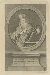 Portræt af digteren Theofan Prokopovich 1681-1736, ca 1760. af Wolfgang Christoph Mayr
