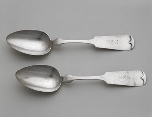 Dessertskeer, ca. 1860-1870 (sølv) af Wood and Hughes