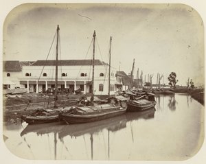 Groote Boom på havnekanalen i Batavia