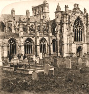 Melrose Abbey, Melrose, Skotland, 1896. af Works and Sun Sculpture Studios