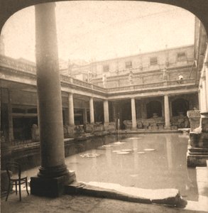Roman Baths, Bath, England, 1900.