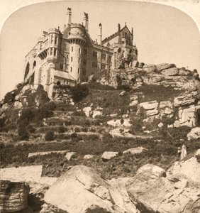 St. Michaels Mount, Benediktinerklosteret, Penzance, Cornwall, 1900. af Works and Sun Sculpture Studios