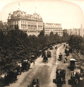 Cecil og Savoy Hotels, London, 1896. af Works and Sun Sculpture Studios