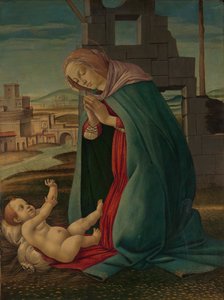 Fødselen, slutningen af det 15. århundrede. af Workshop of Botticelli