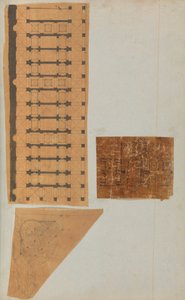 Side fra en scrapbog indeholdende tegninger og adskillige print af arkitektur, Int..., ca. 1800-1850. Skabere: Workshop af Charles Percier, Workshop af Pierre François Léonard Fontaine. af Workshop of Charles Percier, Workshop of Pierre