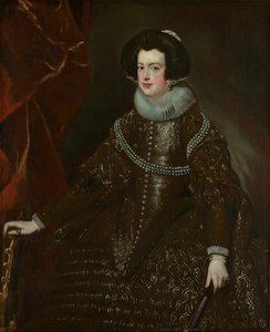 Isabella af Bourbon, hustru til Filip IV af Spanien, ca. 1632. af Workshop of Diego Velazquez